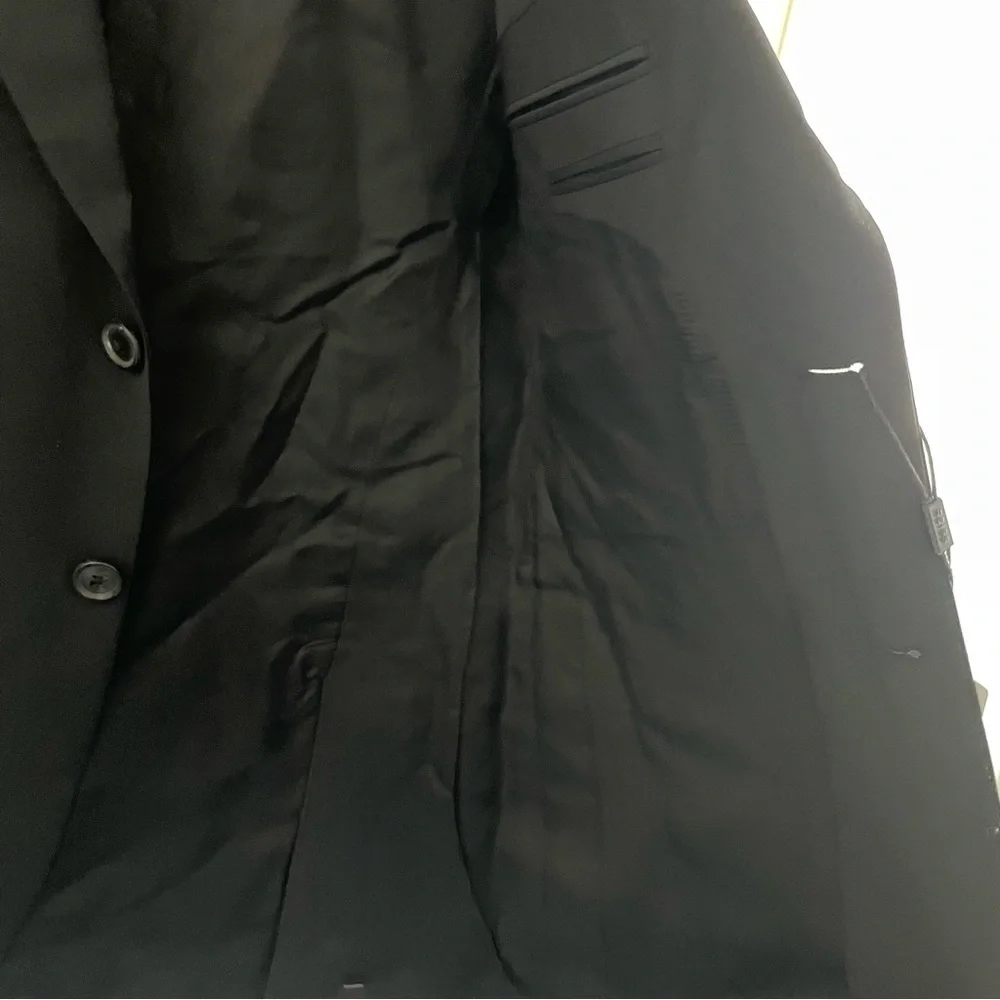 New! REISS Black Hope Wool Blend Modern Fit Blazer Suit Jacket NWT 20372